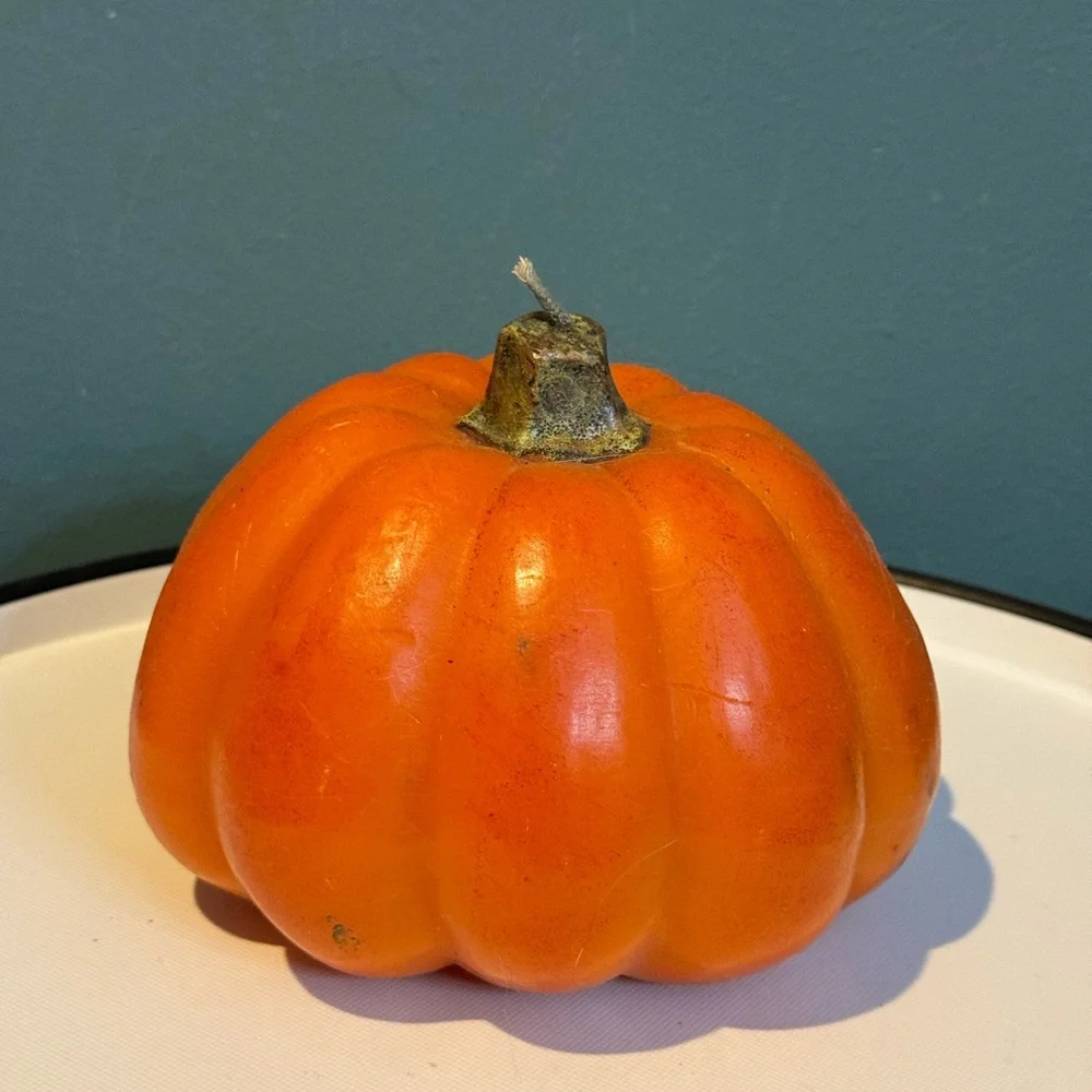 Pottery Barn Decorative Orange Pumpkin Candle